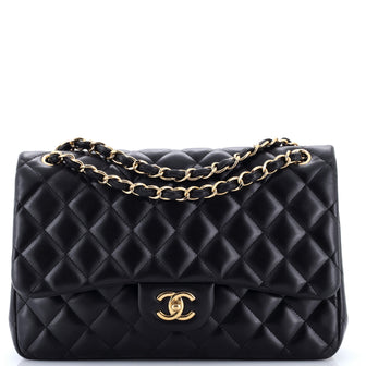 Chanel Classic Double Flap Bag Quilted Lambskin Jumbo