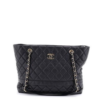 Chanel Rolled Up Tote Quilted Caviar