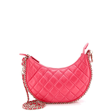 Chanel Chain Around Hook Hobo Quilted Lambskin Small