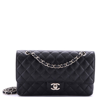 Chanel Mobile Art Classic Double Flap Quilted Caviar Medium