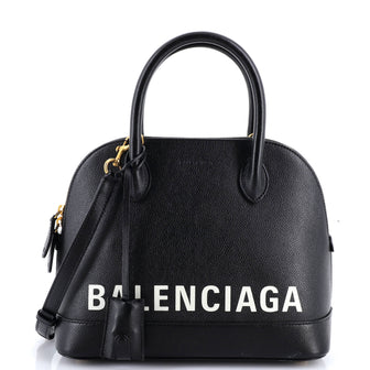 Balenciaga Logo Ville Bag Leather Small
