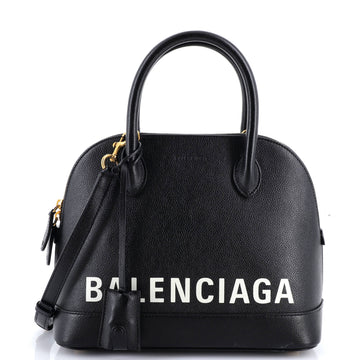 Balenciaga Logo Ville Bag Leather Small