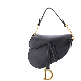 Christian Dior Saddle Handbag Leather Mini