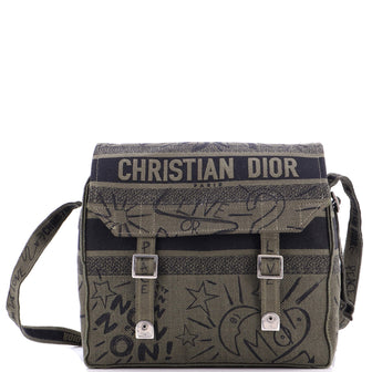 Christian Dior Diorcamp Messenger Bag Printed Canvas