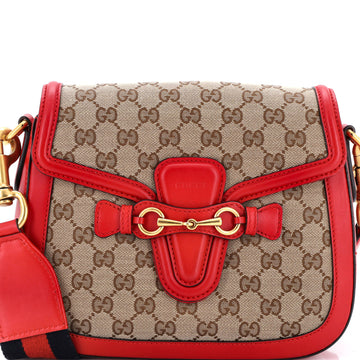 Gucci Lady Web Shoulder Bag GG Canvas Medium