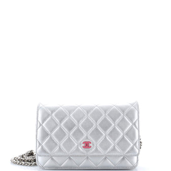 Chanel Wallet on Chain Quilted Metallic Lambskin