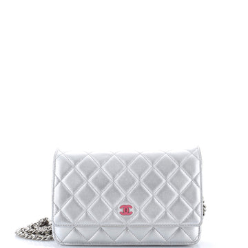 Chanel Wallet on Chain Quilted Metallic Lambskin