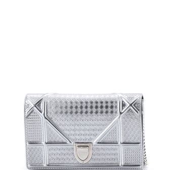 Christian Dior Diorama Wallet on Chain Cannage Embossed Calfskin