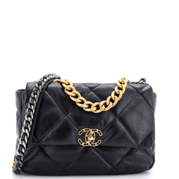 Chanel 19 Flap Bag Quilted Leather Large