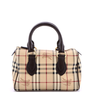 Burberry Chester Satchel Haymarket Coated Canvas Small