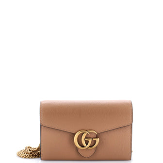 Gucci GG Marmont Chain Wallet Leather Mini