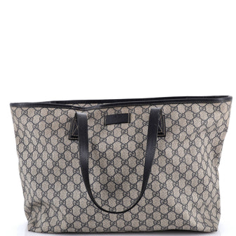 Gucci Plus Tote GG Coated Canvas with Leather Large