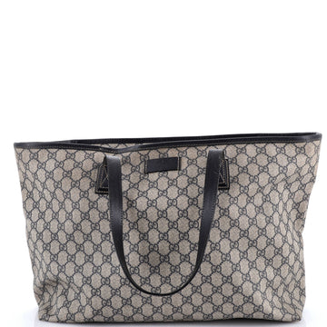 Gucci Plus Tote GG Coated Canvas with Leather Large