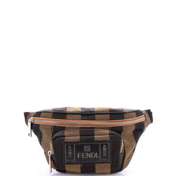 Fendi Front Pocket Waist Bag Pequin Canvas
