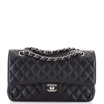Chanel Classic Double Flap Bag Quilted Caviar Medium