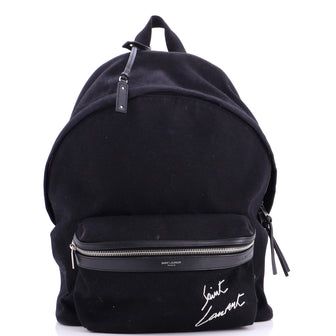 Saint Laurent City Backpack Canvas Medium