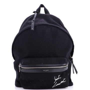Saint Laurent City Backpack Canvas Medium