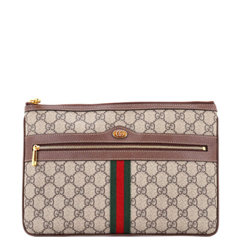 Gucci Ophidia Zip Pouch GG Coated Canvas Large