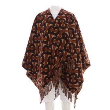 Burberry Women's Reversible Cape TB Monogram Wool Blend