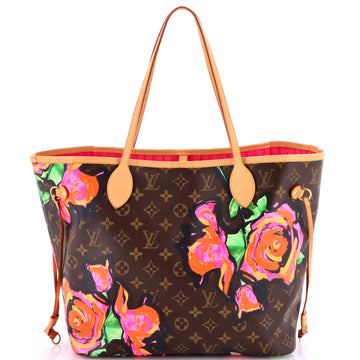 Louis Vuitton Neverfull Tote Limited Edition Monogram Roses MM
