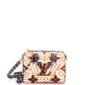 Louis Vuitton Speedy Bandouliere Bag Limited Edition Crafty Monogram Giant 25
