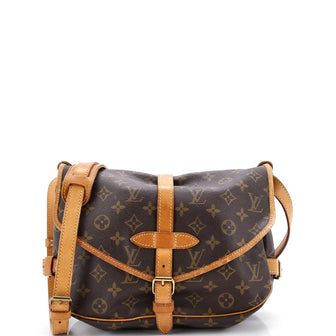 Louis Vuitton Saumur Handbag Monogram Canvas 30