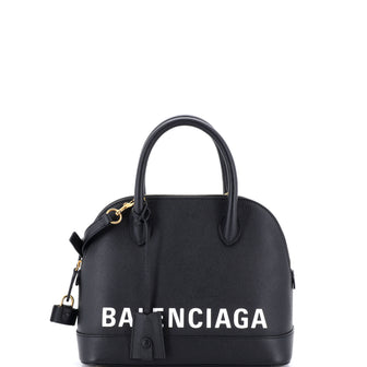 Balenciaga Logo Ville Bag Leather Small