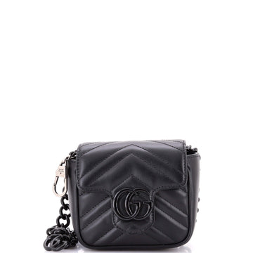 Gucci GG Marmont Flap Belt Bag Matelasse Leather Mini