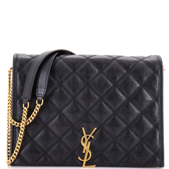 Saint Laurent Becky Shoulder Bag Quilted Leather Small