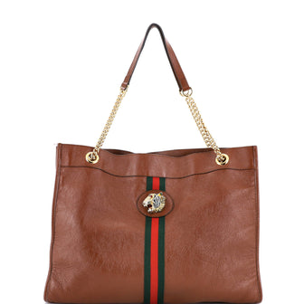 Gucci Rajah Chain Tote Leather Large