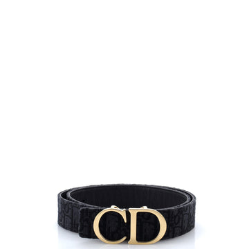 Christian Dior CD Buckle Belt Oblique Canvas Medium
