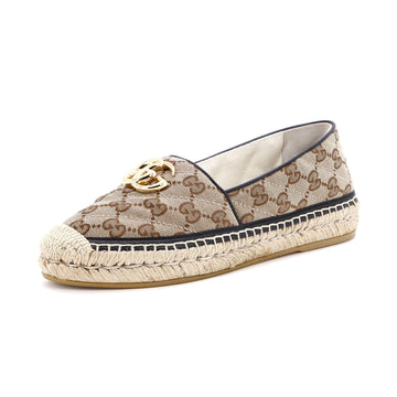 Gucci Women's GG Marmont Espadrilles Diagonal Quilted GG Canvas