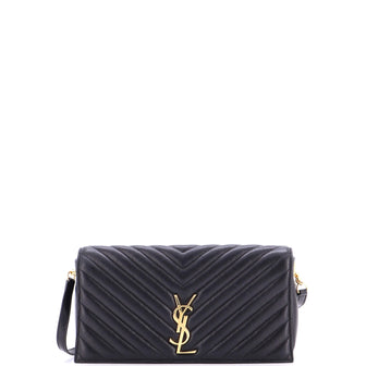 Saint Laurent Kate 99 Flap Bag Chevron Leather Medium