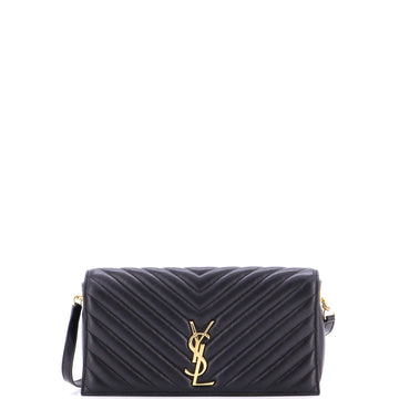 Saint Laurent Kate 99 Flap Bag Chevron Leather Medium