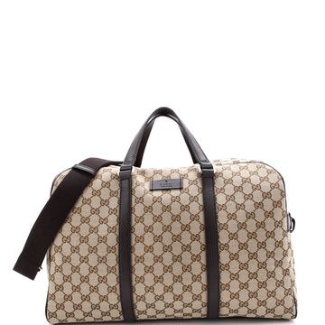 Gucci Convertible Boston Carry On Duffle Bag GG Canvas Medium