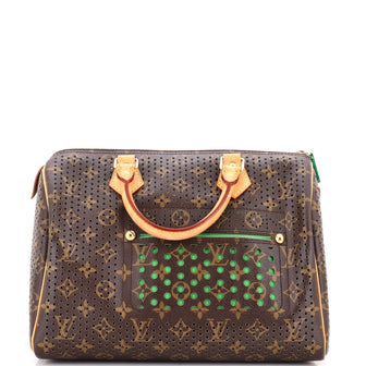 Louis Vuitton Speedy Handbag Perforated Monogram Canvas 30