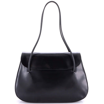 Prada Vintage Flap Shoulder Bag Spazzolato Leather