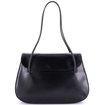 Prada Vintage Flap Shoulder Bag Spazzolato Leather