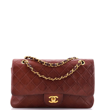 Chanel Vintage Classic Double Flap Bag Quilted Lambskin Medium