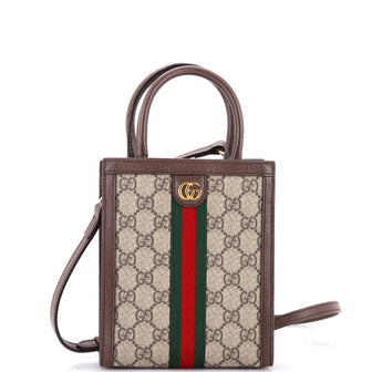 Gucci Ophidia Convertible Tote GG Coated Canvas Super Mini