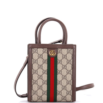 Gucci Ophidia Convertible Tote GG Coated Canvas Super Mini