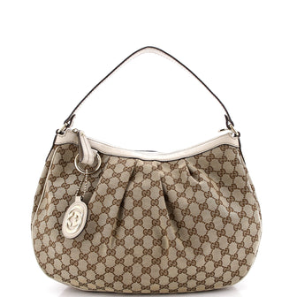 Gucci Sukey Hobo GG Canvas with Leather Medium