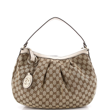 Gucci Sukey Hobo GG Canvas with Leather Medium