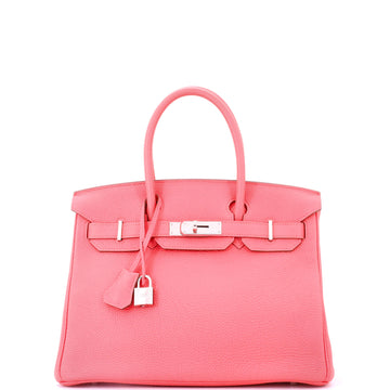 Hermes Birkin Handbag Pink Togo with Palladium Hardware 30