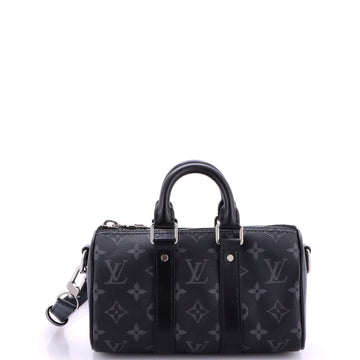 Louis Vuitton Keepall Bandouliere Bag Reverse Monogram Eclipse Canvas XS