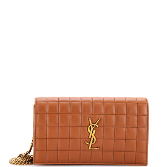 Saint Laurent Cassandre Wallet on Chain Quilted Leather Medium