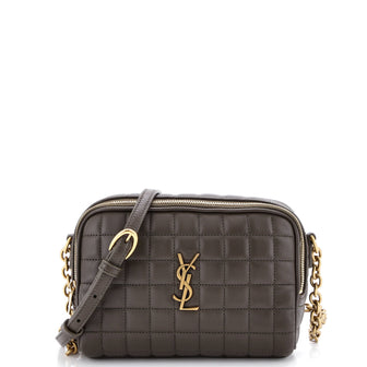 Saint Laurent Cassandre Chain Camera Bag Quilted Leather Mini