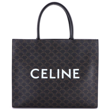 Celine Horizontal Logo Cabas Tote Triomphe Coated Canvas