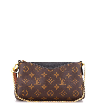 Louis Vuitton Pallas Clutch Monogram Canvas with Leather