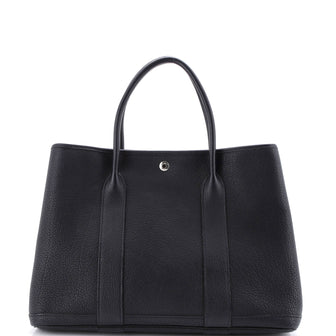 Hermes Garden Party Tote Leather with Printed Interior 36